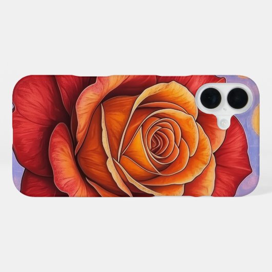 Coque iPhone 16 Plus Fireheart Rose Phone Case (Verso Horizontal)