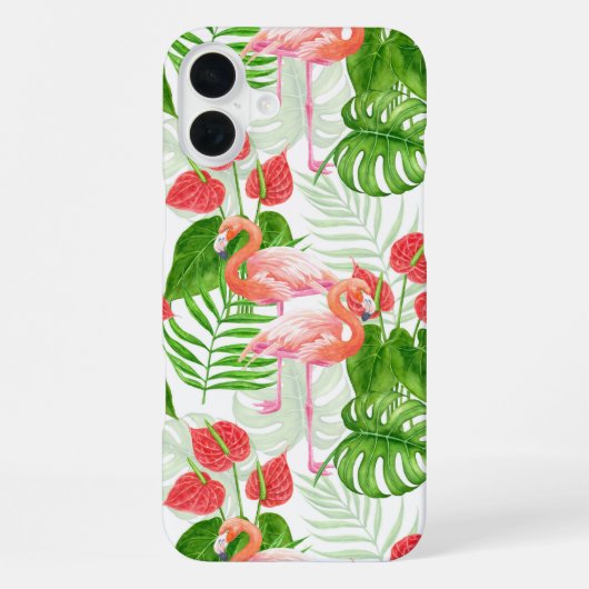 Coque iPhone 16 Plus Flamant rose (Verso)