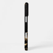 Coque iPhone 16 Plus Fleur d'Or Noir (Côté droit)