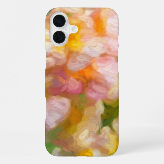 Coque iPhone 16 Plus Fleur Douce Peinte Abstraite (Verso)