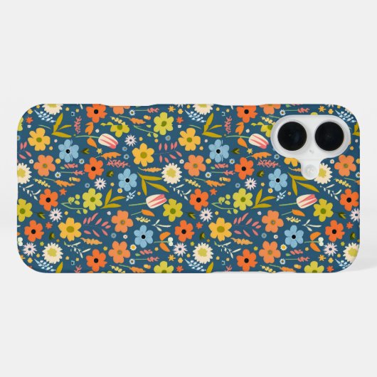 Coque iPhone 16 Plus fleurs (Verso Horizontal)