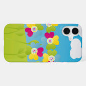 Coque iPhone 16 Plus Fleurs colorées (Verso Horizontal)