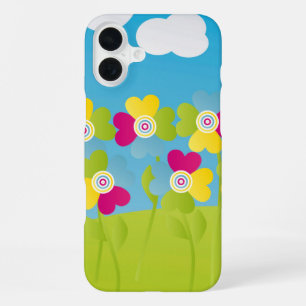Coque iPhone 16 Plus Fleurs colorées