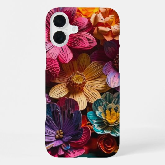 Coque iPhone 16 Plus Fleurs d'art (Verso)