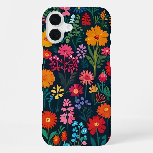 COQUE iPhone 16 PLUS FLEURS DE FORET (Verso)