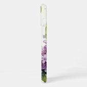 Coque iPhone 16 Plus Fleurs de lilas vert clair monogrammées (Côté gauche)
