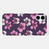 Coque iPhone 16 Plus Fleurs d'orchidée rose (Verso Horizontal)