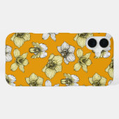 Coque iPhone 16 Plus Fleurs d'orchidées jaune et blanc (Verso Horizontal)