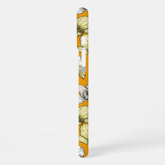 Coque iPhone 16 Plus Fleurs d'orchidées jaune et blanc (Côté gauche)