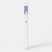 Coque iPhone 16 Plus Fleurs initiales de nom personnalisé cœurs violets (Côté gauche)