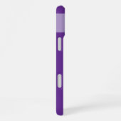 Coque iPhone 16 Plus Fleurs initiales de nom personnalisé cœurs violets (Côté droit)