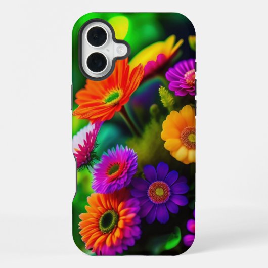 Coque iPhone 16 Plus Fleurs partout (Verso)
