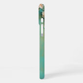 Coque iPhone 16 Plus Fleurs roses teintées de bleu romantique (Côté gauche)