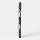 Coque iPhone 16 Plus Fleurs roses teintées de bleu romantique (Côté droit)