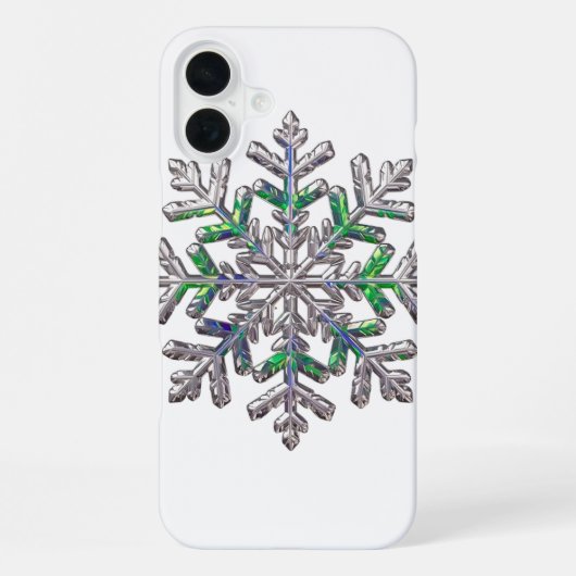 COQUE iPhone 16 PLUS FLOCON DE NEIGE (Verso)