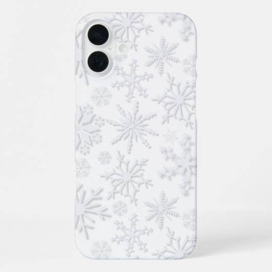 Coque iPhone 16 Plus Flocons de neige Frost & Flourish – Glace (Verso)
