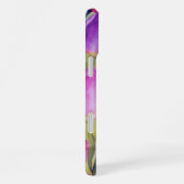 Coque iPhone 16 Plus Floral rose monogramme (Côté droit)