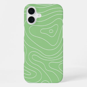 Coque iPhone 16 Plus Flux de contour Matcha