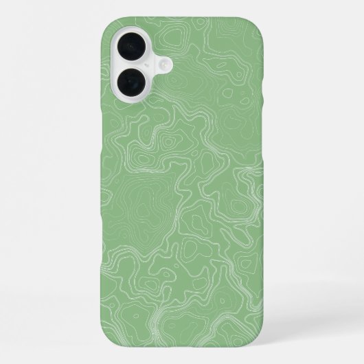 Coque iPhone 16 Plus Flux de contour Matcha (Verso)