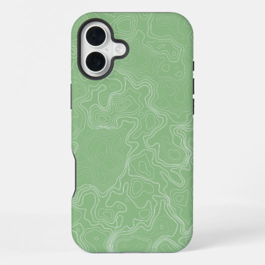 Coque iPhone 16 Plus Flux de contour Matcha (Verso)