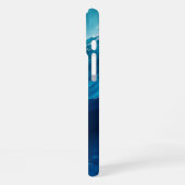 Coque iPhone 16 Plus Flux d'Océan Turquoise de Luxe (Côté gauche)