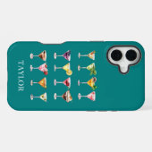 Coque iPhone 16 Plus Folie Martini Monogrammée (Verso Horizontal)