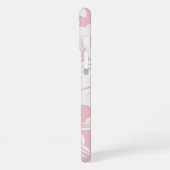 Coque iPhone 16 Plus Fond à motif floral blanc (Côté gauche)