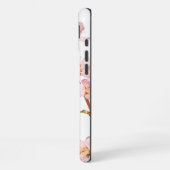 Coque iPhone 16 Plus Fond floral rose (Côté gauche)