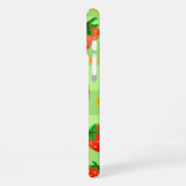 Coque iPhone 16 Plus Fraises et marguerites douces Aquarelle Plaid (Côté gauche)