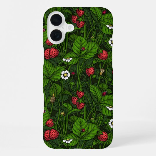 Coque iPhone 16 Plus Fraises sauvages (Verso)