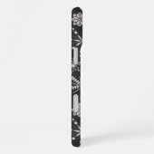 Coque iPhone 16 Plus Frost & Flourish Flocons de Neige – Minuit (Côté droit)