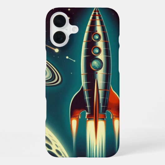 Coque iPhone 16 Plus Fusée spatiale (Verso)