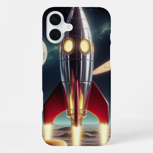 Coque iPhone 16 Plus Fusée spatiale (Verso)