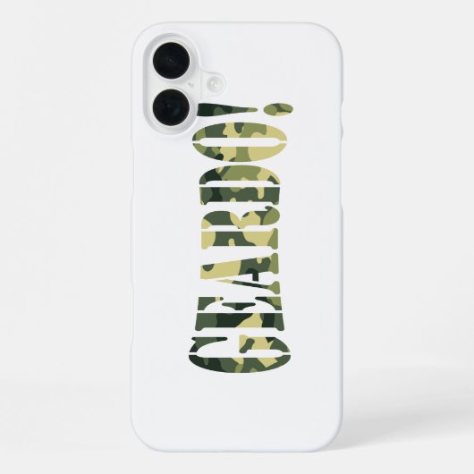 COQUE iPhone 16 PLUS GEARDO ! CAMO / CAMOUFLAGE (Verso)