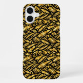 Coque iPhone 16 Plus Gold Foil Abstract Pattern (Verso)