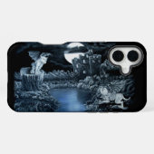 Coque iPhone 16 Plus Golem contre combat de district de Dolem (Verso Horizontal)