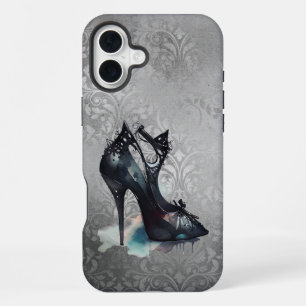 Coque iPhone 16 Plus Goth Vogue Grunge Talon Rouge Stiletto Haut Talo