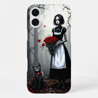 Coque iPhone 16 Plus Gothique Robot Girl