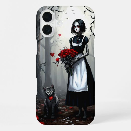 Coque iPhone 16 Plus Gothique Robot Girl (Verso)
