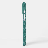 Coque iPhone 16 Plus Gouttes de pluie sur métal vert (Côté gauche)