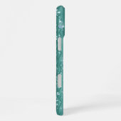 Coque iPhone 16 Plus Gouttes de pluie sur métal vert (Côté droit)