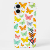 Coque iPhone 16 Plus Grace dans une ligne : Papillon Silhouette (Verso)
