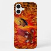 Coque iPhone 16 Plus Griffe de dragon rouge (Verso)