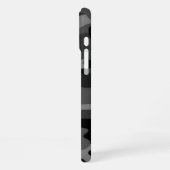 Coque iPhone 16 Plus Gris camouflage noir (Côté gauche)