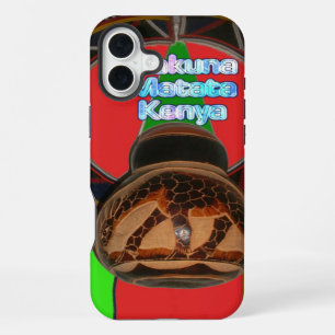 Coque iPhone 16 Plus Hakuna Matata Kenya Impression d'art