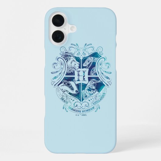 Coque iPhone 16 Plus Harry Potter | Aguamenti Blason HOGWARTS™ (Verso)