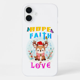 Coque iPhone 16 Plus Hope Faith Love