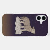 Coque iPhone 16 Plus Hurlement d'un louveteau (Verso Horizontal)