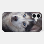 Coque iPhone 16 Plus Husky sibérien (Verso Horizontal)