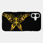 Coque iPhone 16 Plus HYPER PAPILLON Noir (Verso Horizontal)